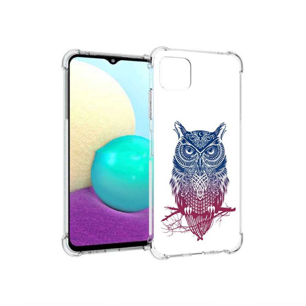 

Чехол MyPads Tocco для Samsung Galaxy A22 хиппи сова, Прозрачный, Tocco