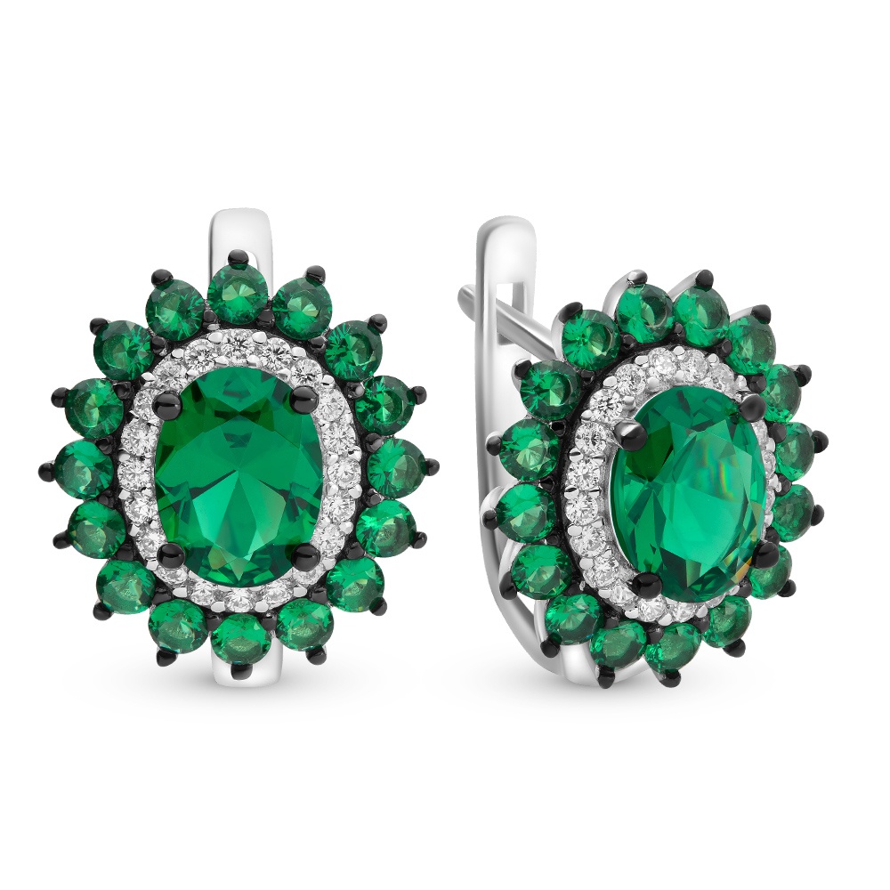 

Серьги из серебра с фианитом 585Gold 702005984, 702005984