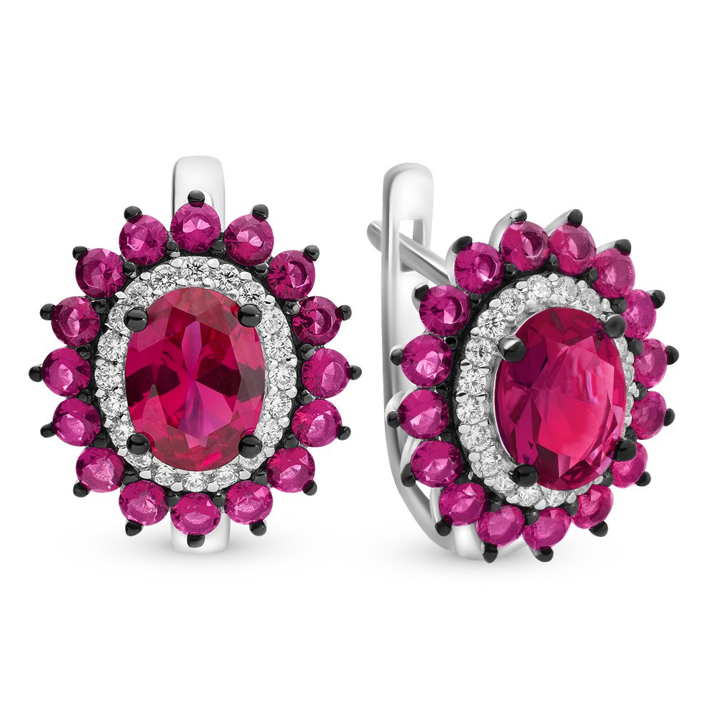 

Серьги из серебра с фианитом 585Gold 702005989, 702005989