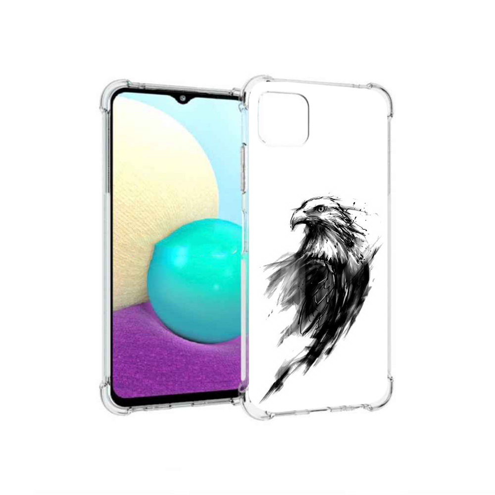 

Чехол MyPads Tocco для Samsung Galaxy A22 чб птица, Прозрачный, Tocco