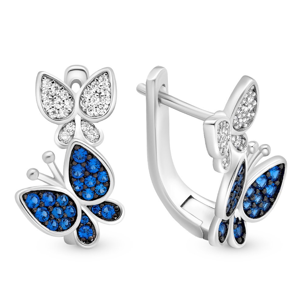 

Серьги из серебра 585Gold 702005981, фианит, 702005981