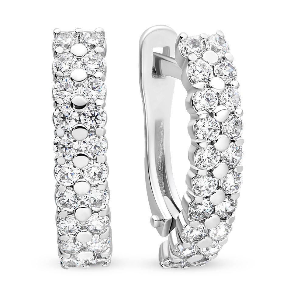 

Серьги из серебра 585Gold 702005951, фианит, 702005951
