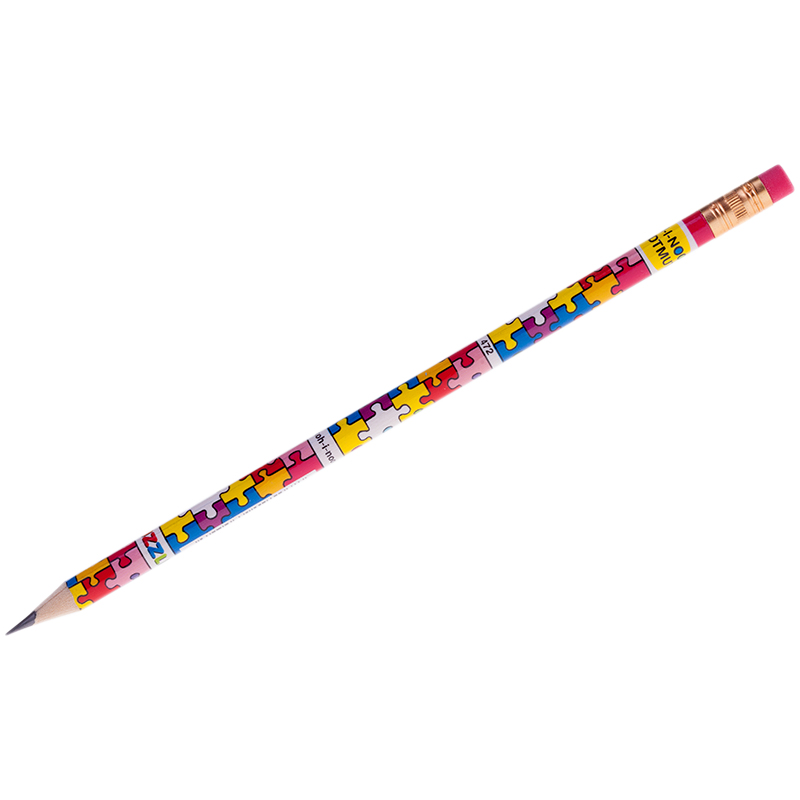 

Карандаш чернографитный Koh-I-Noor Puzzle, HB, с ластиком, заточенный, 12 шт