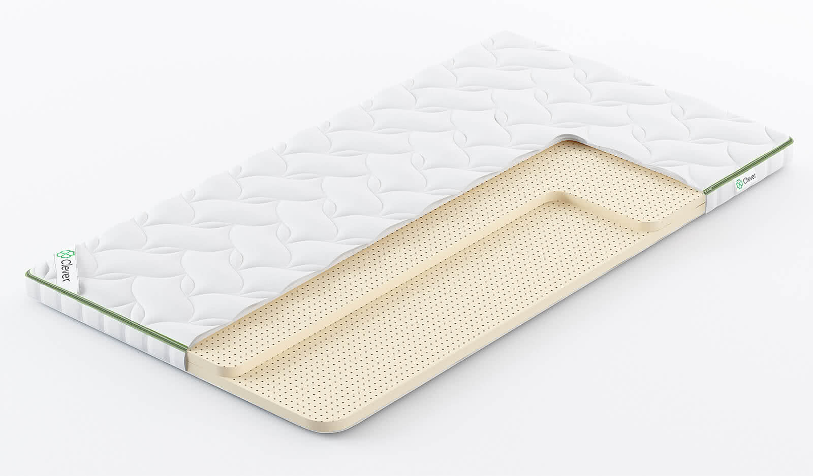 

Топпер Clever LatexTop High 235x180, Белый, LatexTop High