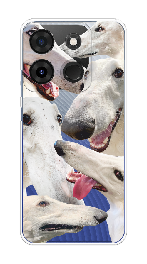 

Чехол на Infinix Smart 7 Plus "Собака с длинным носом", Белый;бежевый;розовый, 3103950-1