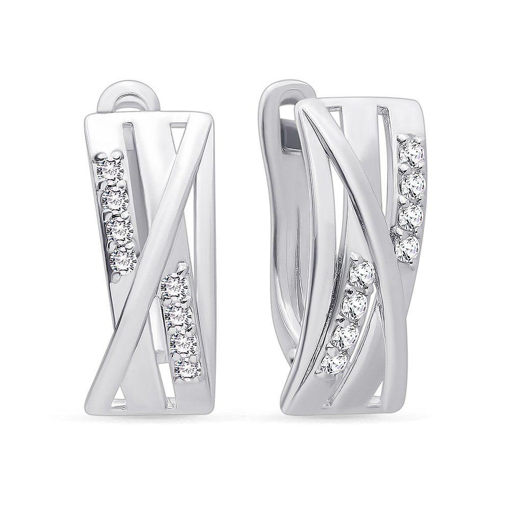 

Серьги из серебра с фианитом 585Gold 702006038, 702006038