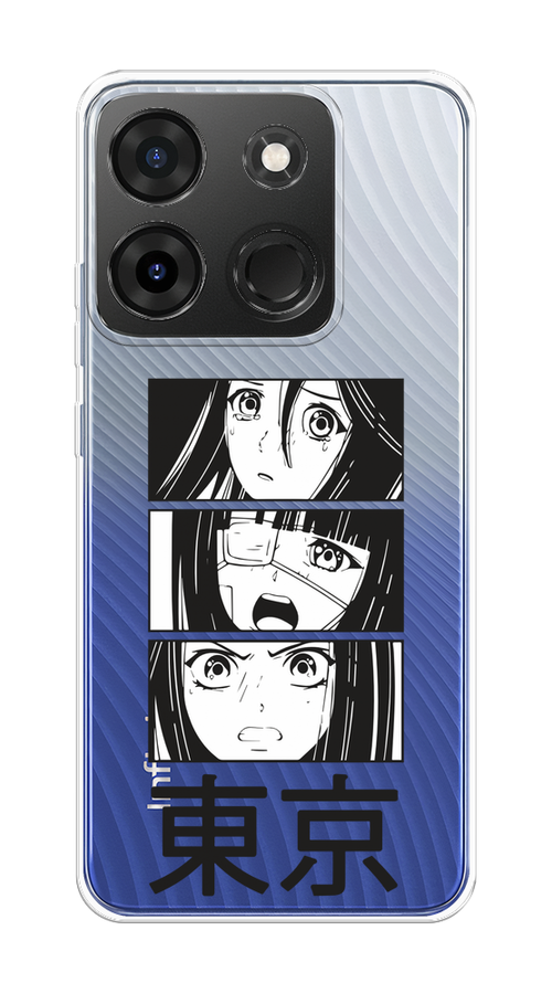 

Чехол на Infinix Smart 7 Plus "Tokyo girls", Белый;черный;прозрачный, 3103950-1