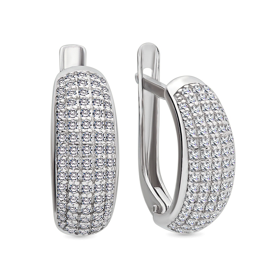 

Серьги из серебра с фианитом 585Gold 702006163, 702006163
