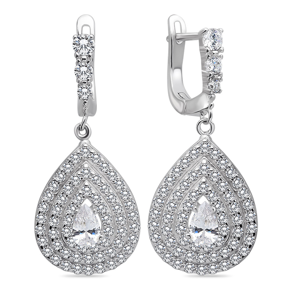 

Серьги из серебра с фианитом 585Gold 702006143, 702006143