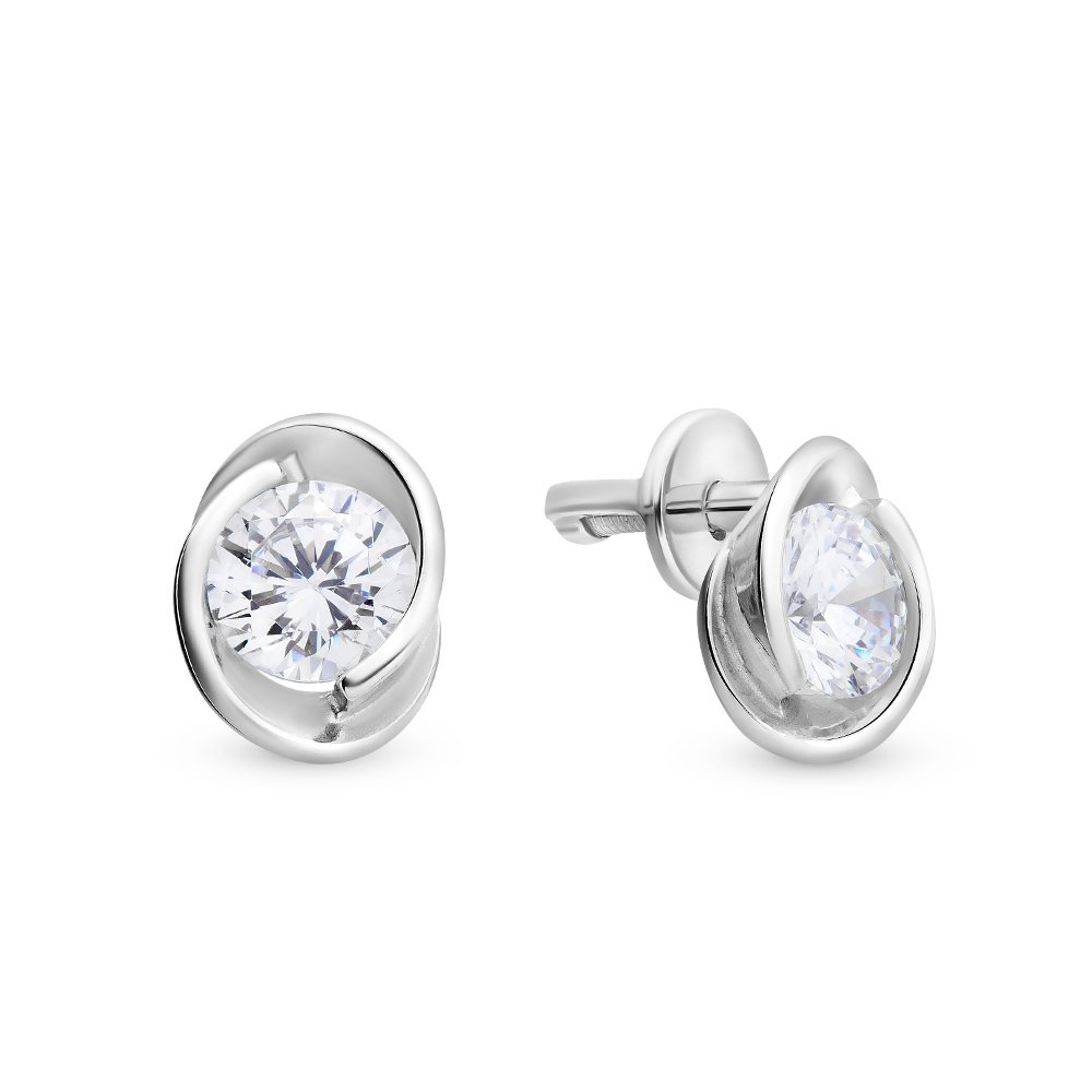 

Серьги из серебра с фианитом 585Gold 702006338, 702006338