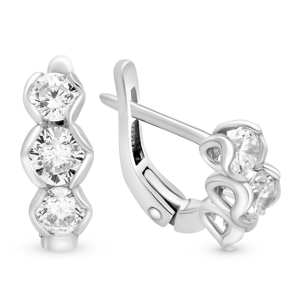 

Серьги из серебра с фианитом 585Gold 702006216, 702006216