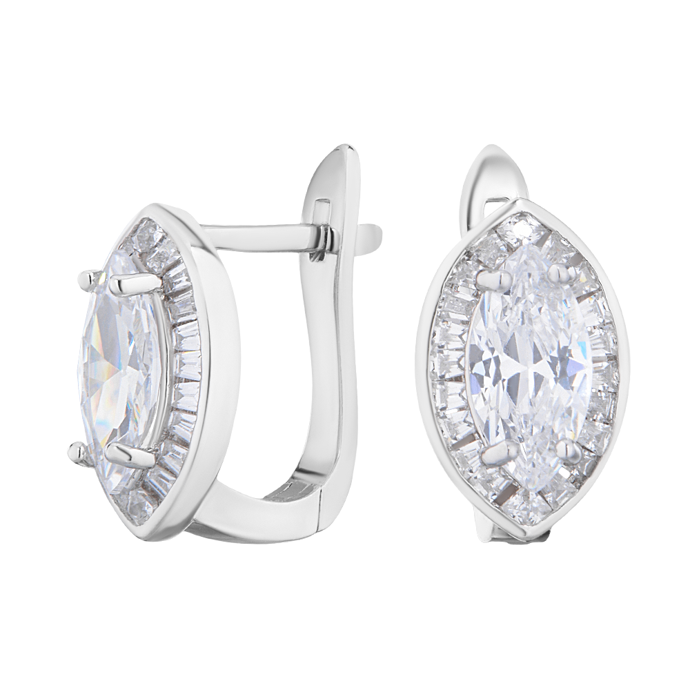 

Серьги из серебра с фианитом ЮВЕЛИР КАРАТ C165E3WCZ, C165E3WCZ