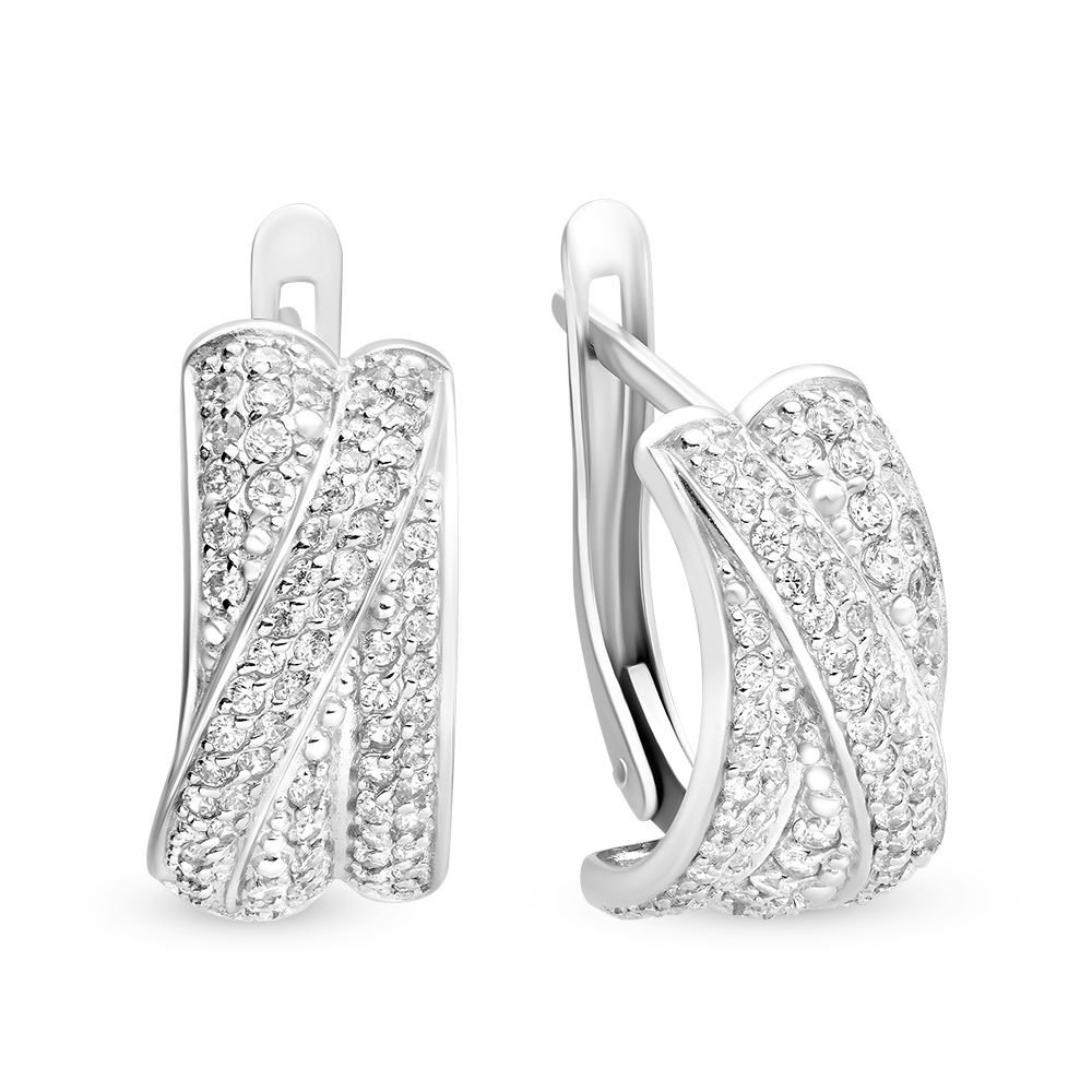 

Серьги из серебра с фианитом 585Gold 702006341, 702006341