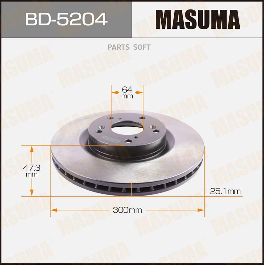 

Тормозной диск MASUMA bd5204