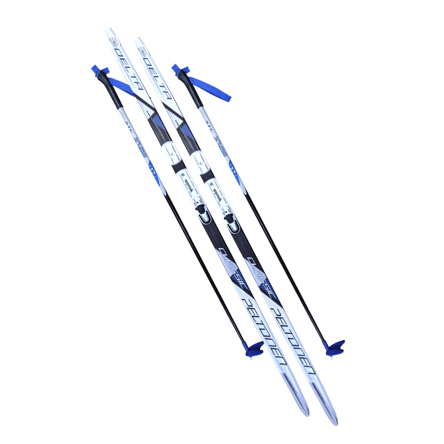 

Лыжный комплект STC NNN 150 Step-in Peltonen Delta black/blue/white с палками