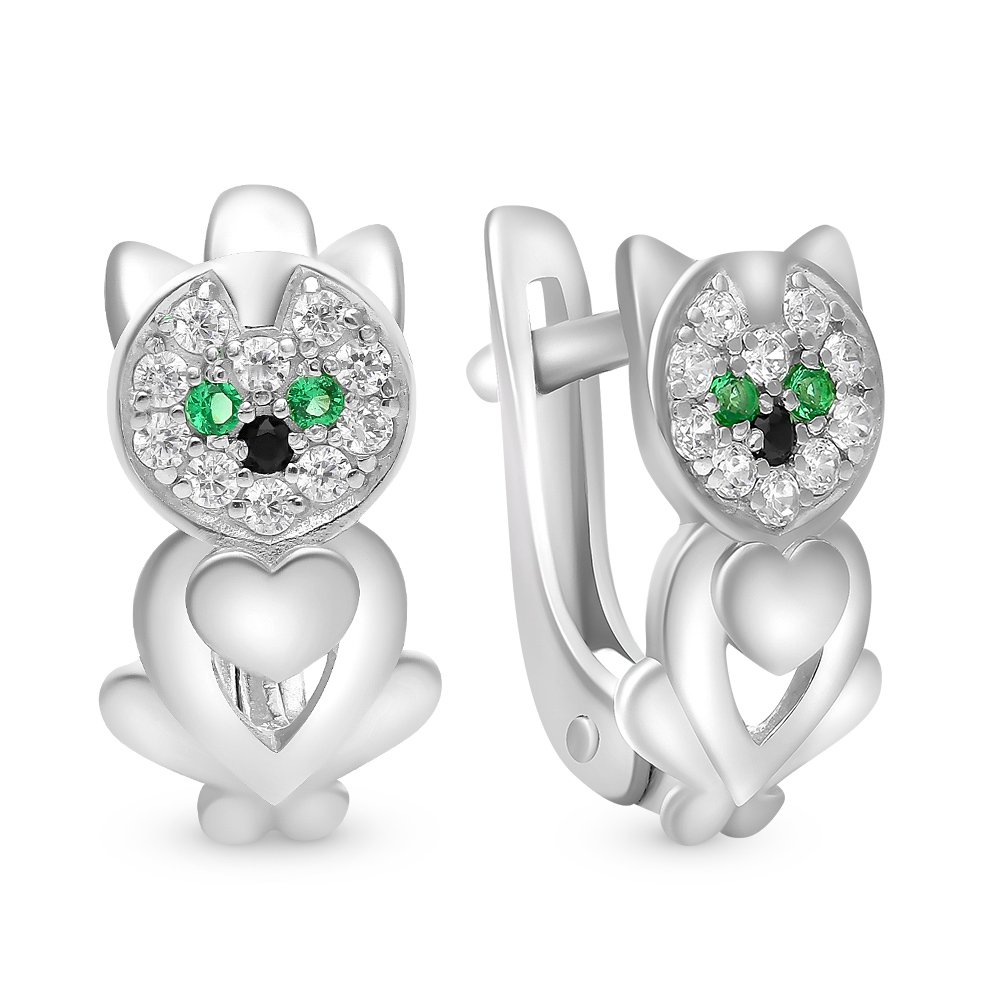 

Серьги из серебра 585Gold 902000454, фианит, 902000454