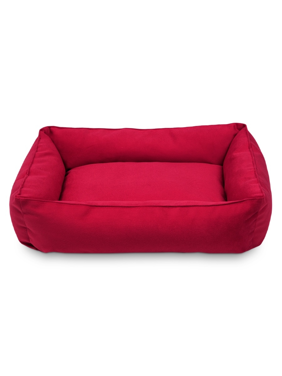 Лежанка для собак Салика, красный, текстиль, синтепух, 50x40x15 см