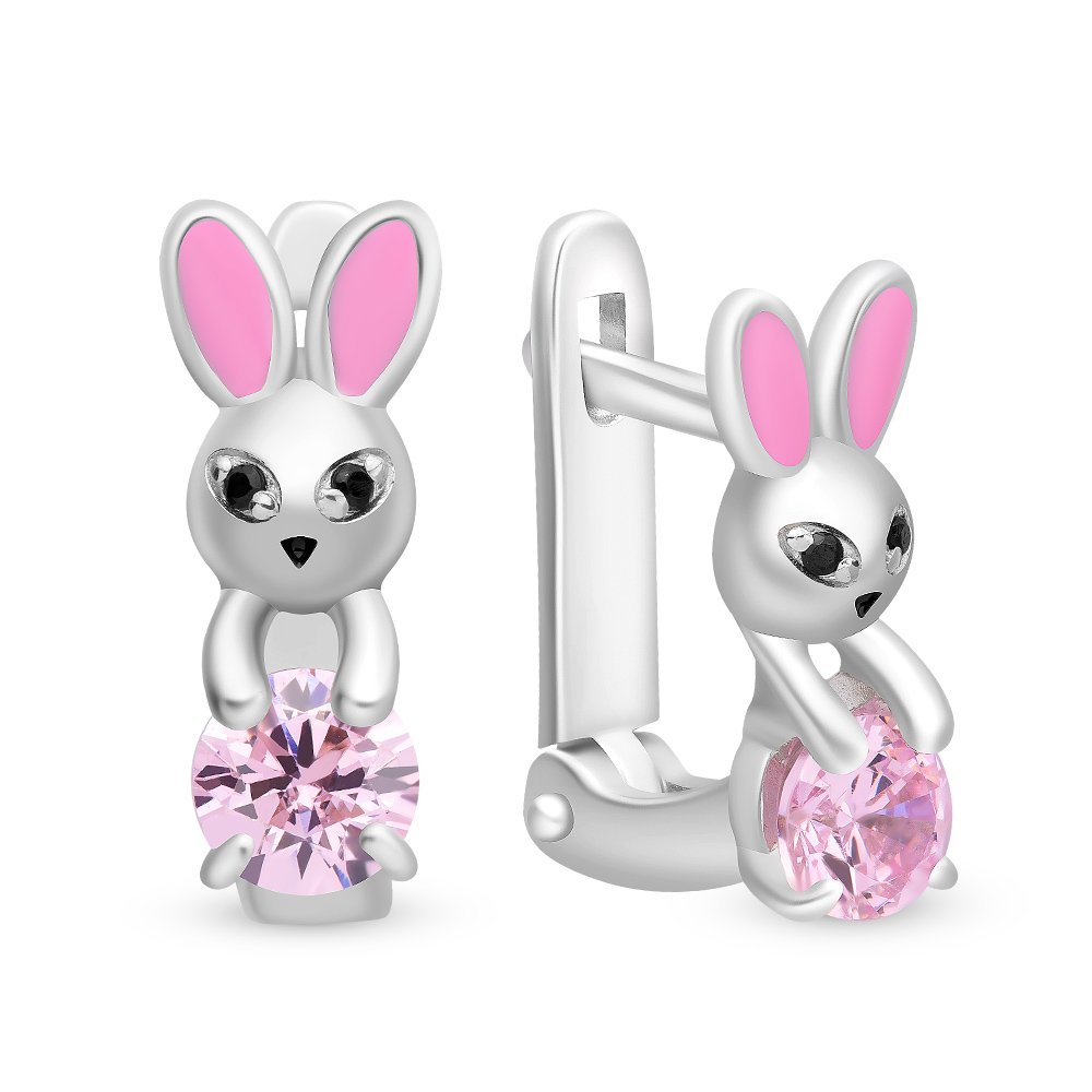 

Серьги из серебра 585Gold 902000420, фианит, 902000420