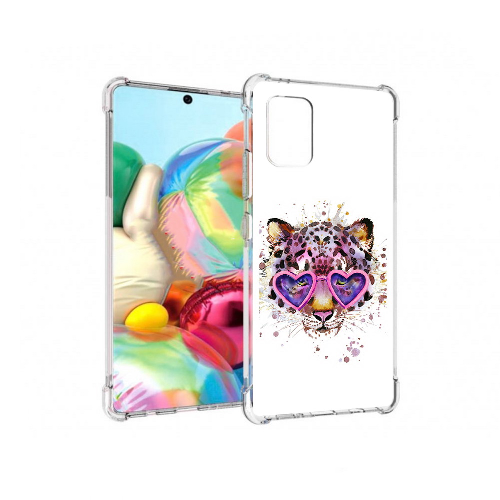 

Чехол MyPads Tocco для Samsung Galaxy A71 модный леопард (PT226912.529.480), Прозрачный, Tocco