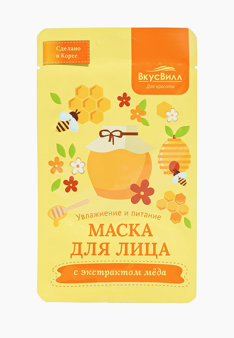 

Маска для лица ВкусВилл с экстрактом меда увлажняющая 23 мл