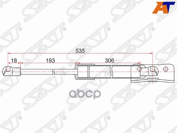 

SAT ST-5802A375 Амортизатор крышки багажника MITSUBISHI OUTLANDER 13- LH 1шт
