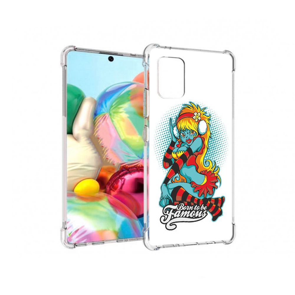 

Чехол MyPads Tocco для Samsung Galaxy A71 нарисованная девушка в наушниках, Прозрачный, Tocco