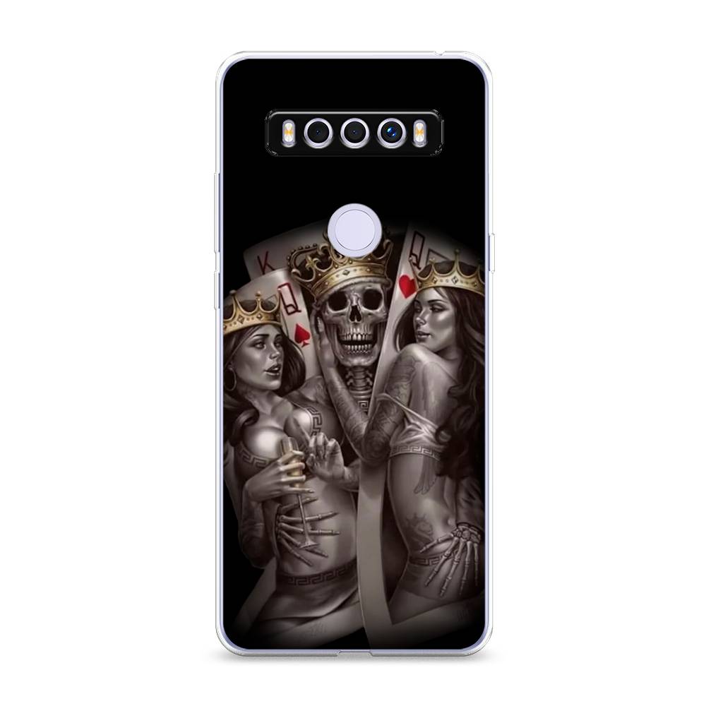 

Чехол для TCL 10 SE "Карты король и королевы", Серый;желтый, 290150-6