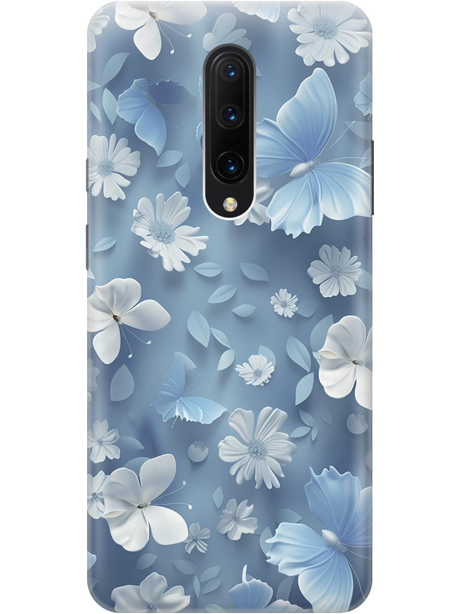 

Силиконовый чехол на OnePlus 7 Pro с принтом "Голубые бабочки", 722361710