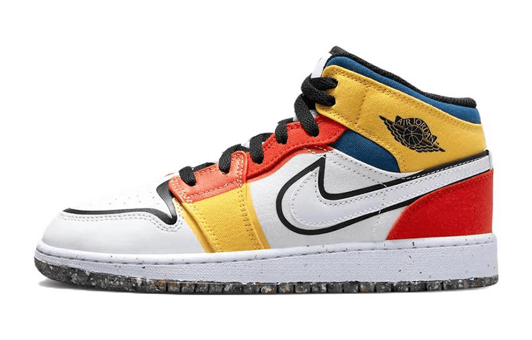 

Кеды унисекс Jordan Air Jordan 1 Mid GS разноцветные 36.5 EU, Разноцветный, Air Jordan 1 Mid GS