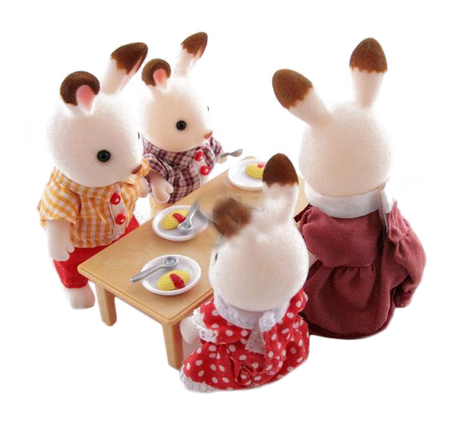 фото Игровой набор sylvanian families семья шоколадных кроликов