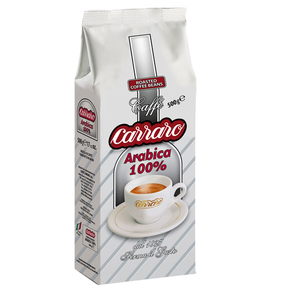 

Кофе в зернах Carraro Puro Arabica арабика, 500 г, Puro Arabica