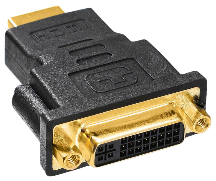 

Переходник BURO HDMI-DVI, M-F Black, Черный