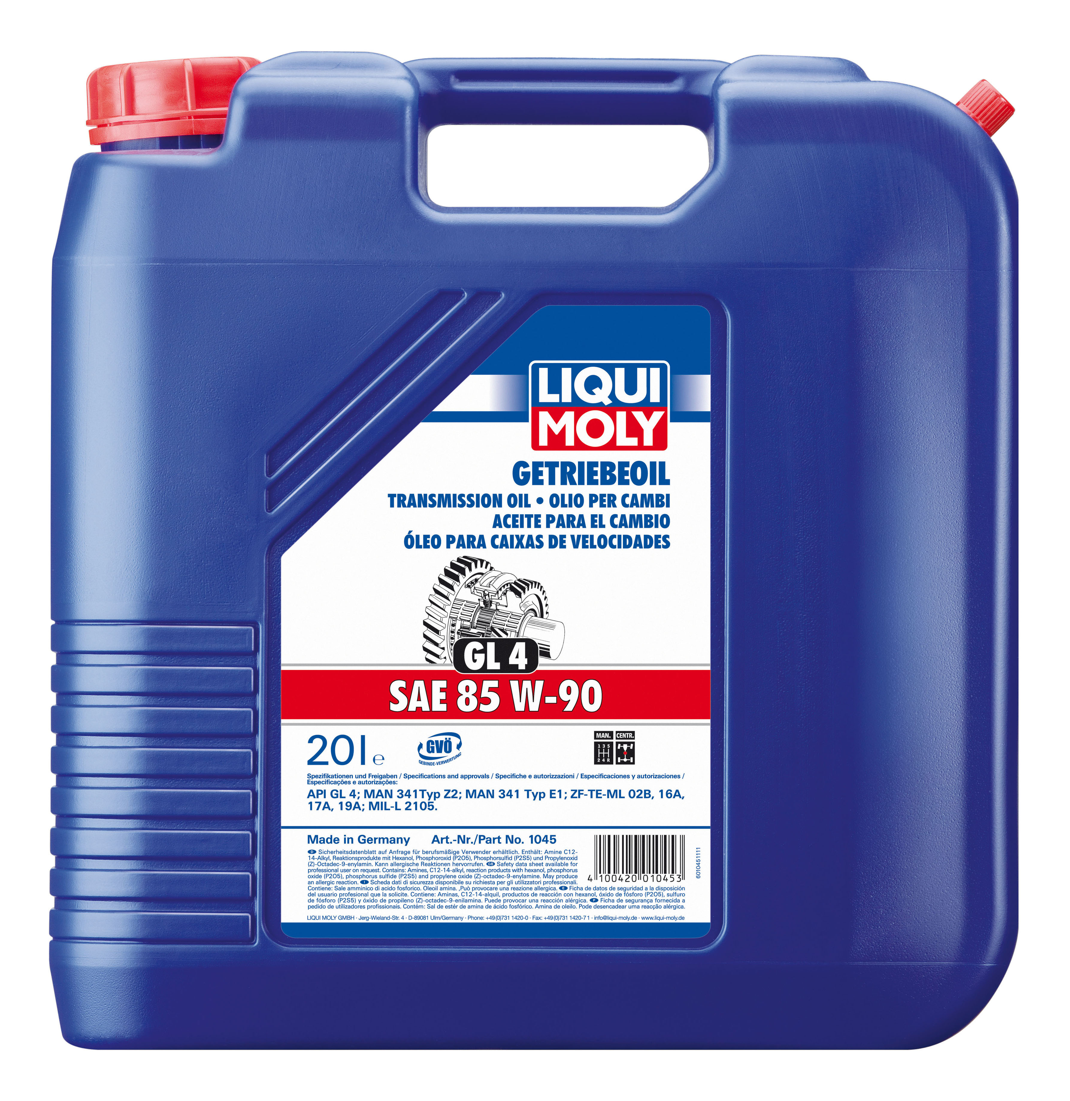 фото Минеральное трансмиссионное масло getriebeoil 85w-90 (gl-4) liqui moly