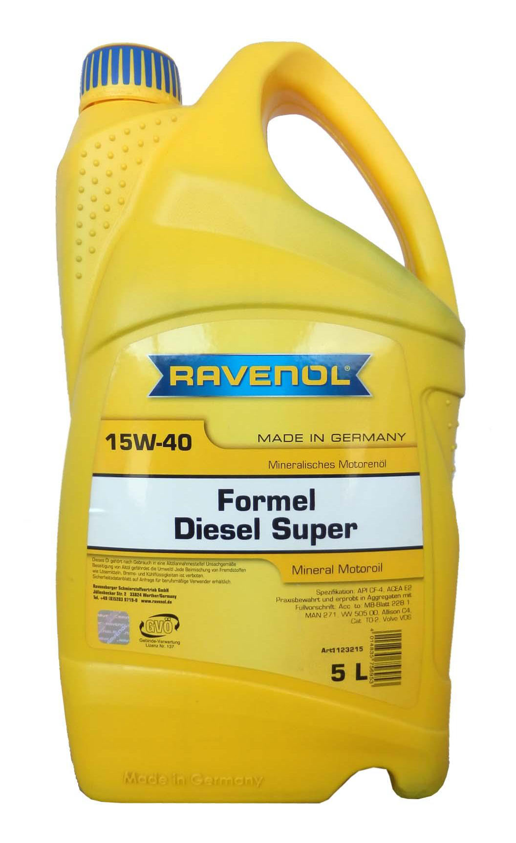 фото Моторное масло ravenol formel super diesel 15w-40 5л