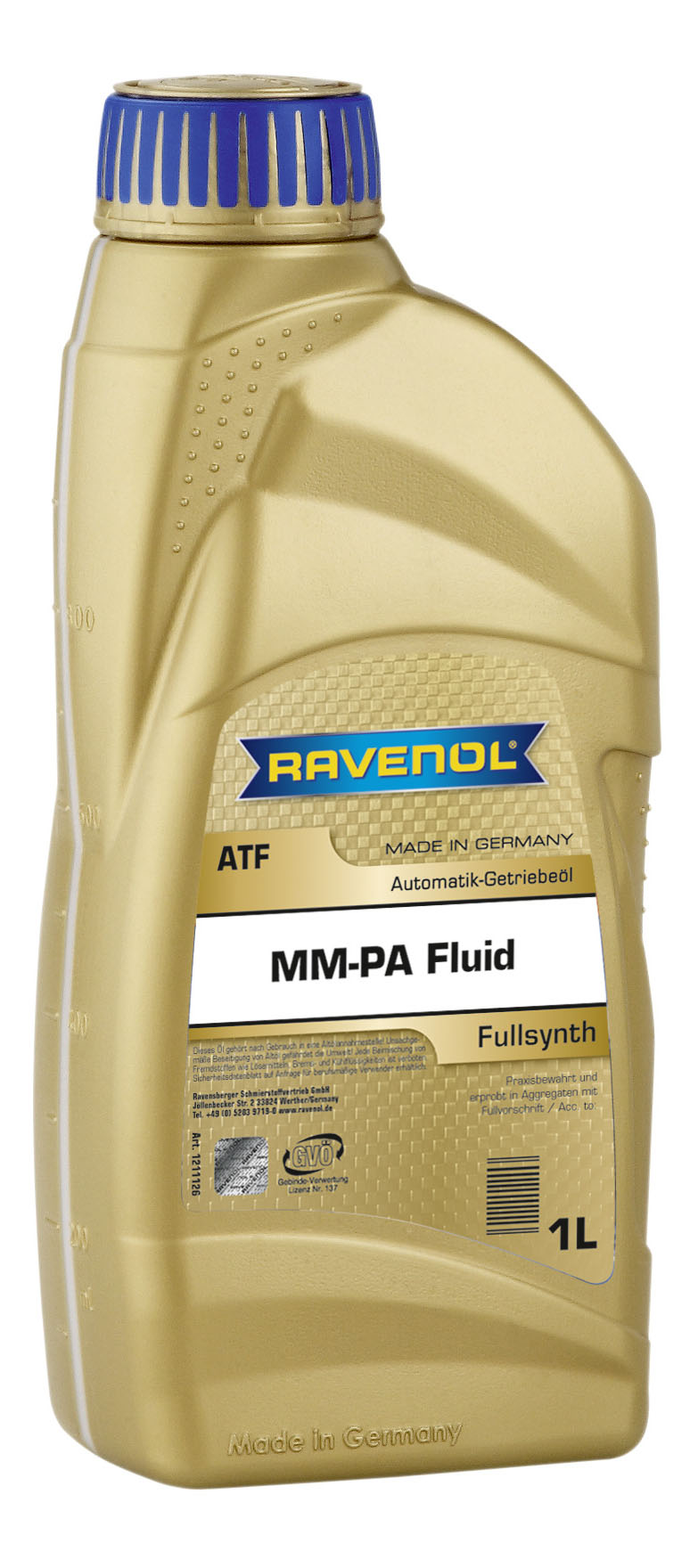 фото Трансмиссионное масло ravenol atf mm-pa fluid 1л 1211126-001-01-999