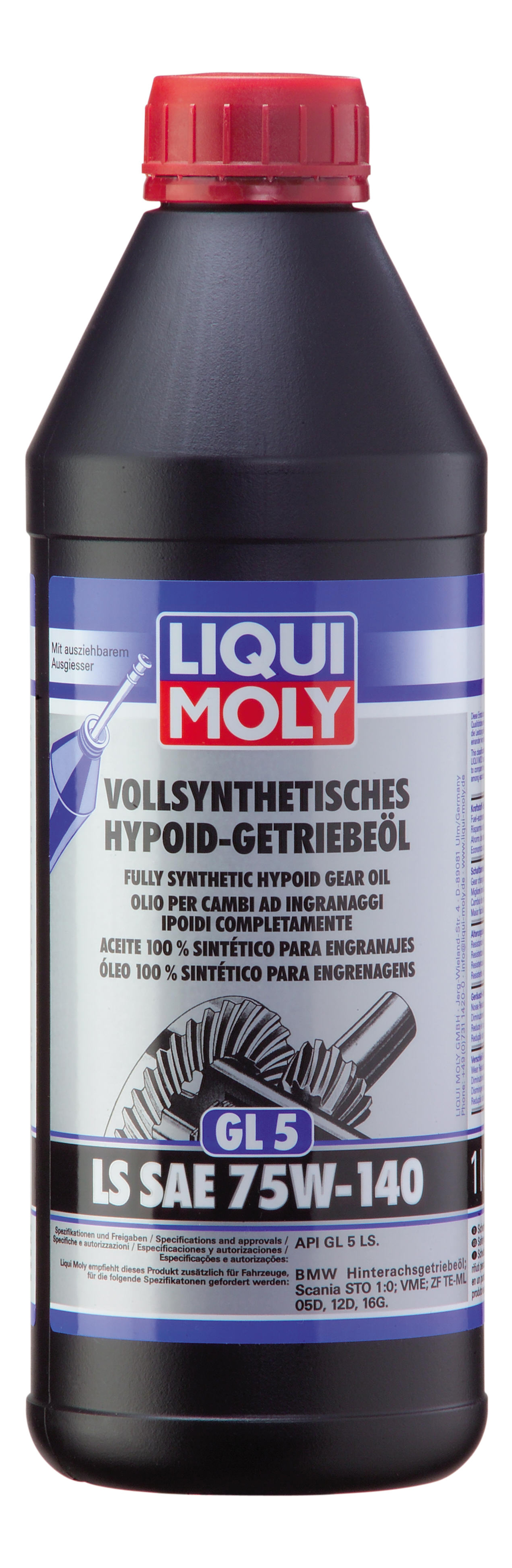 фото Трансмиссионное масло liqui moly vollsynthetisches hypoid-getriebeoil ls sae 75w-140 (1л)