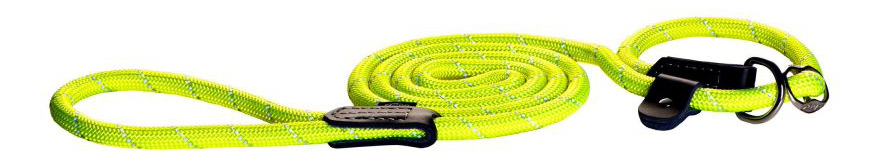 фото Поводок удавка для собак rogz rope l-12мм 1,8 м, желтый hlxr12h