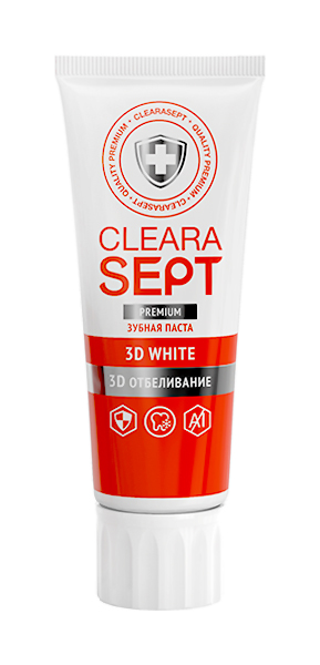 Зубная паста ClearaSept 3D White 3D Отбеливание 75 мл