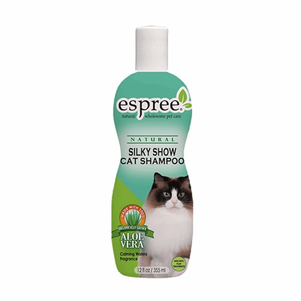 фото Шампунь для кошек espree cat care silky show, сафлоровое масло и протеины шелка, 355 мл