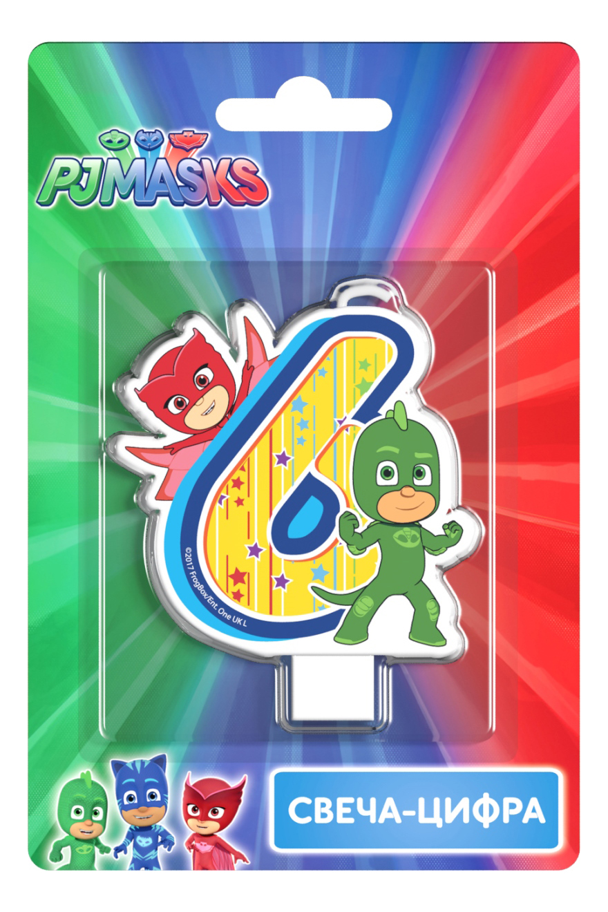 фото Свеча-цифра pj masks № 6 33038 intertoy