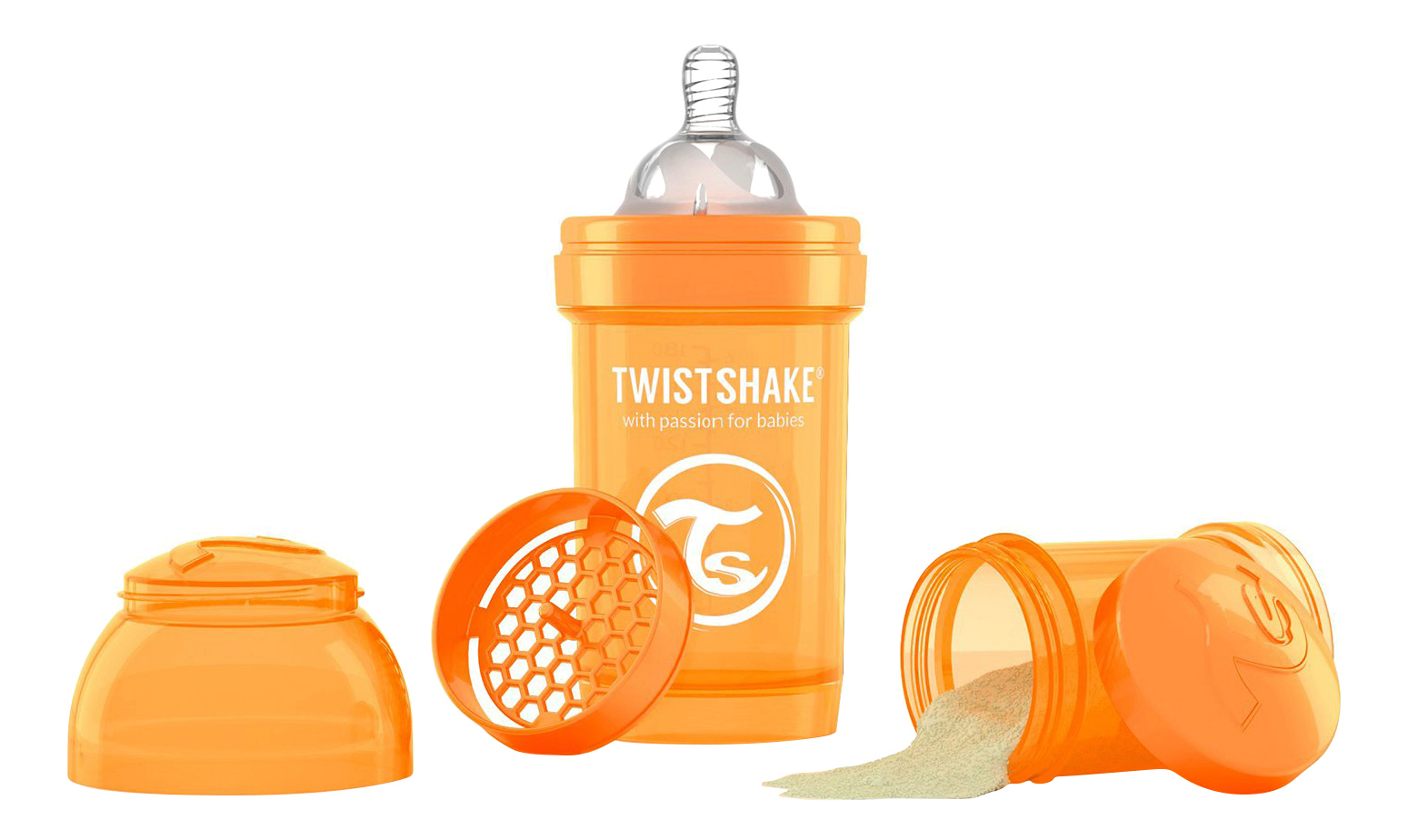 

Детская бутылочка Twistshake Антиколиковая 180 мл оранжевая, Антиколиковая 180 мл оранжевая
