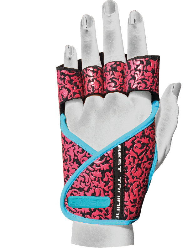 Перчатки для фитнеса и атлетики Chiba Lady Motivation Glove, черный/розовый/бирюзовый, S