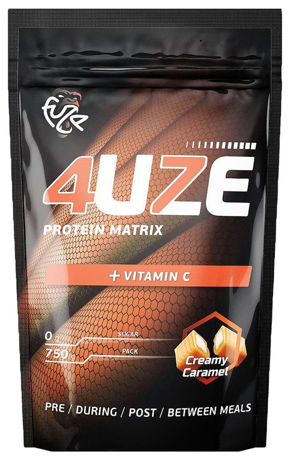 Протеин 4uze Protein + Vitamin C, 750 г, сливочная карамель