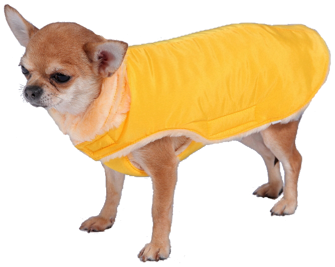 Попона для собак ТУЗИК Зимняя попона №2, унисекс, желтый, оранжевый, длина спины 35 см