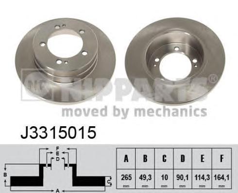 

Тормозной диск NIPPARTS J3315015