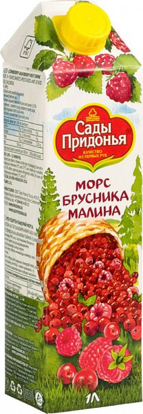 Морс Сады Придонья, брусника,малина, 1 л