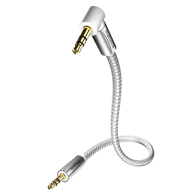 фото Кабель межблочный in-akustik premium mp3 audio cable 90° 3,5 phone plug 0,75m