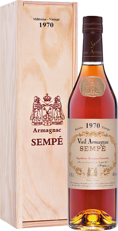 

Арманьяк Sempe Vieil, Armagnac AOC , 40 %, 700 мл, 1970г, gift box