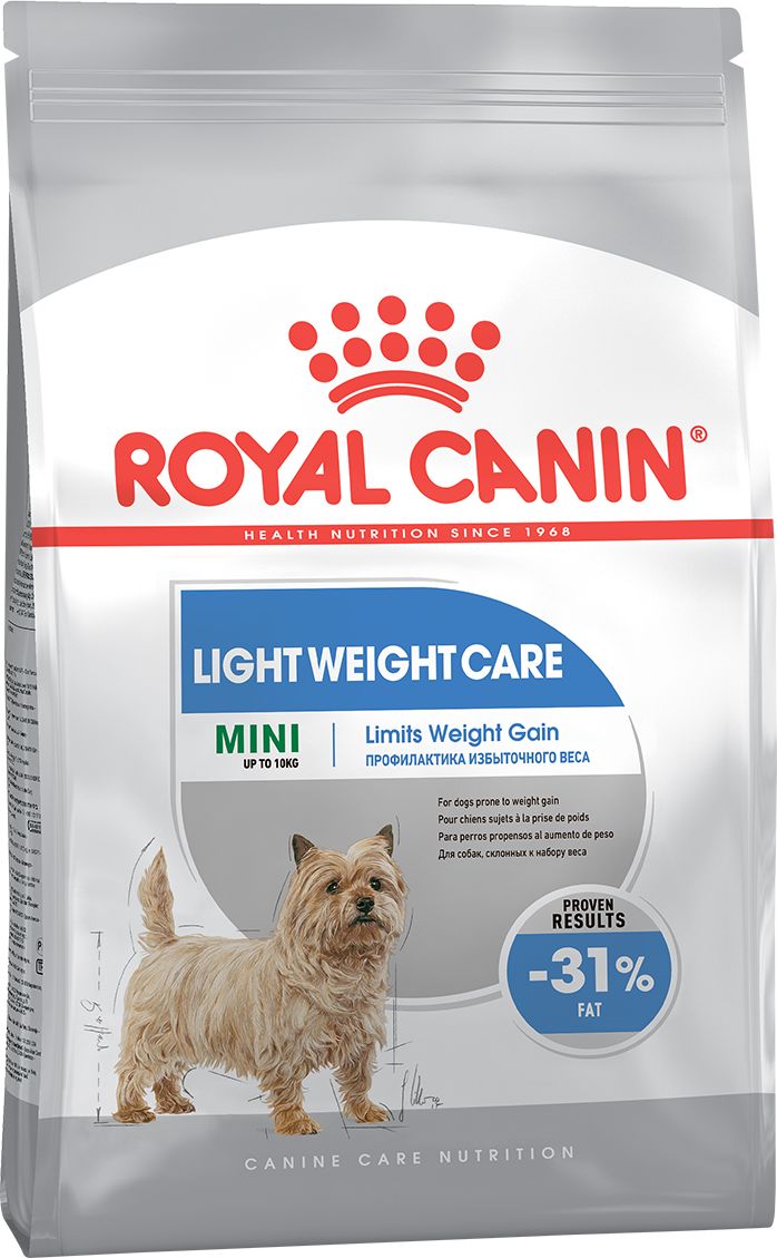 фото Сухой корм для собак royal canin mini light weight care, для мелких пород, 1кг