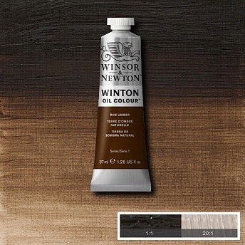 фото Масляная краска winsor&newton winton натуральная умбра 37 мл